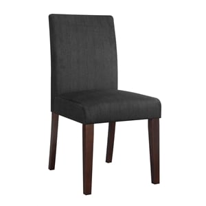 Serta Liam Parsons Upholstered Accent Dining Room Chair Set of 2 Charcoal Gray