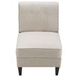 Serta Copenhagen Modern Accent Chair Button Tufted Backrest Woven Fabric Cream