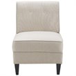 Serta Copenhagen Modern Accent Chair Button Tufted Backrest Woven Fabric Cream