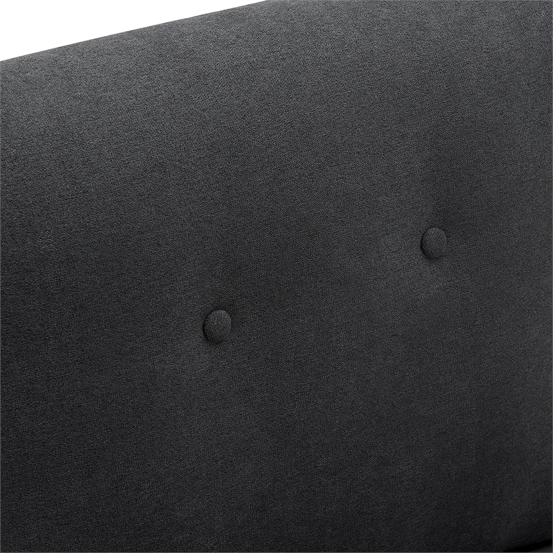 Serta Copenhagen Modern Accent Chair Button Tufted Backrest WovenFabric Charcoal