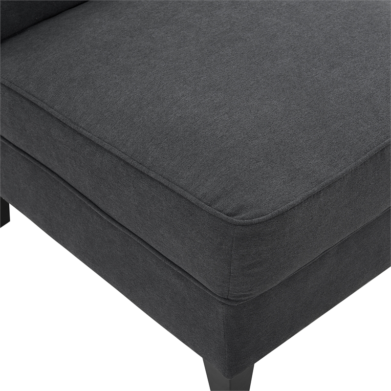 Serta Copenhagen Modern Accent Chair Button Tufted Backrest WovenFabric Charcoal