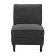 Serta Copenhagen Modern Accent Chair Button Tufted Backrest WovenFabric Charcoal