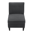 Serta Copenhagen Modern Accent Chair Button Tufted Backrest WovenFabric Charcoal