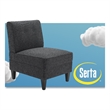Serta Copenhagen Modern Accent Chair Button Tufted Backrest WovenFabric Charcoal