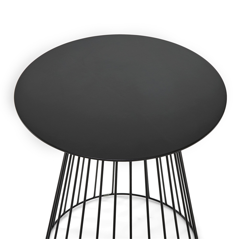 Serta Element Round Side Table in Midnight Black