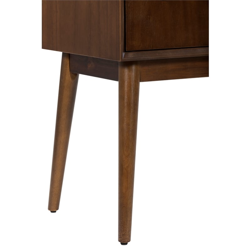 Adore Decor Brookline 2 Door Storage Cabinet Walnut Brown