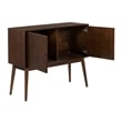 Adore Decor Brookline 2 Door Storage Cabinet Walnut Brown