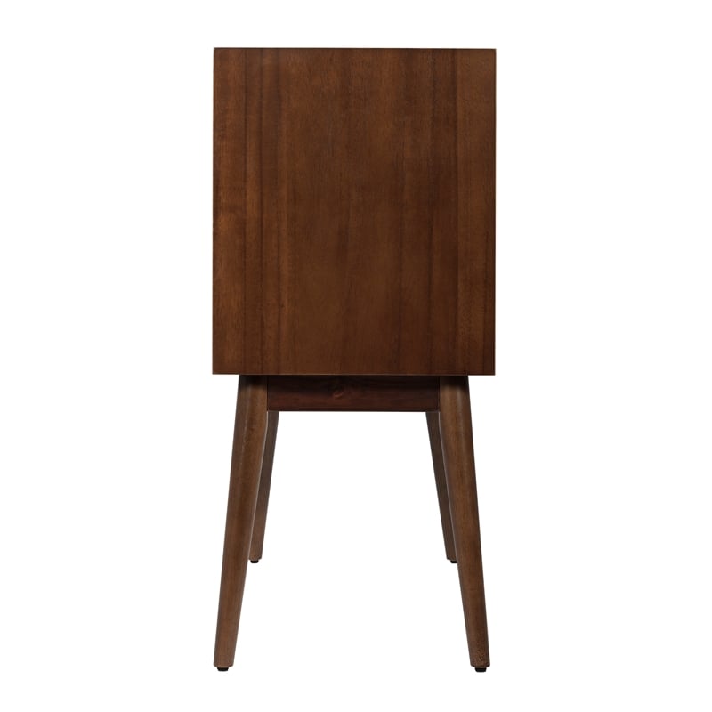 Adore Decor Brookline 2 Door Storage Cabinet Walnut Brown
