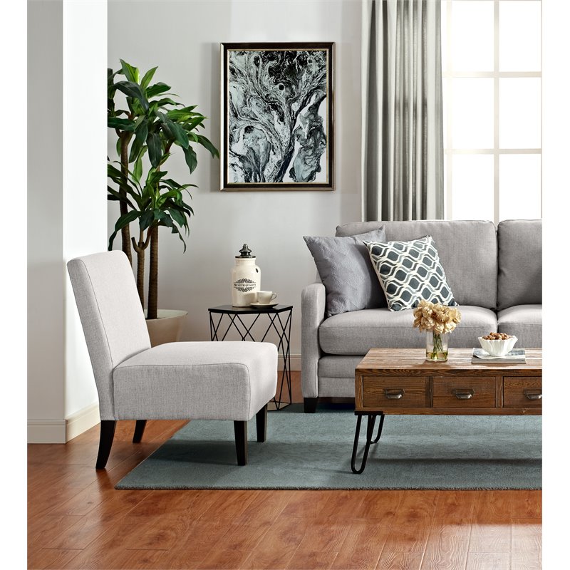 Serta Palisades Slipper Chair Pebble Gray