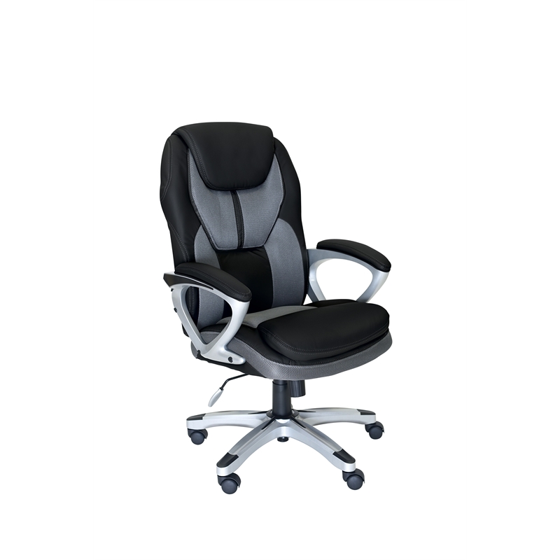 Serta Works Executive Office Chair In Mesh Two Tone Gray And Black Chr200045
