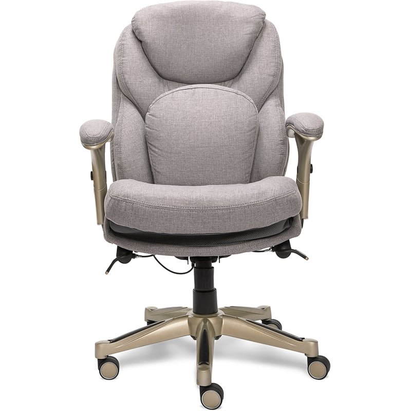 Serta Works Back In Motion Executive Office Chair In Light Gray Cymax   1840309 13 L 