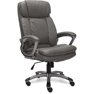 serta big and tall executive office chair in gray bonded leather