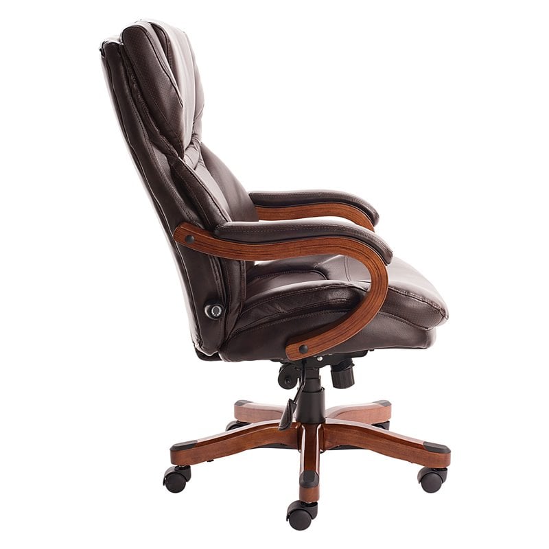 Serta Big And Tall Executive Office Chair In Biscuit Brown Cymax Business   1840962 3 L 