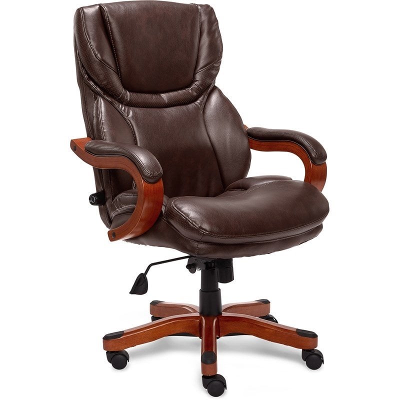 Serta Big and Tall Executive Office Chair in Biscuit ...