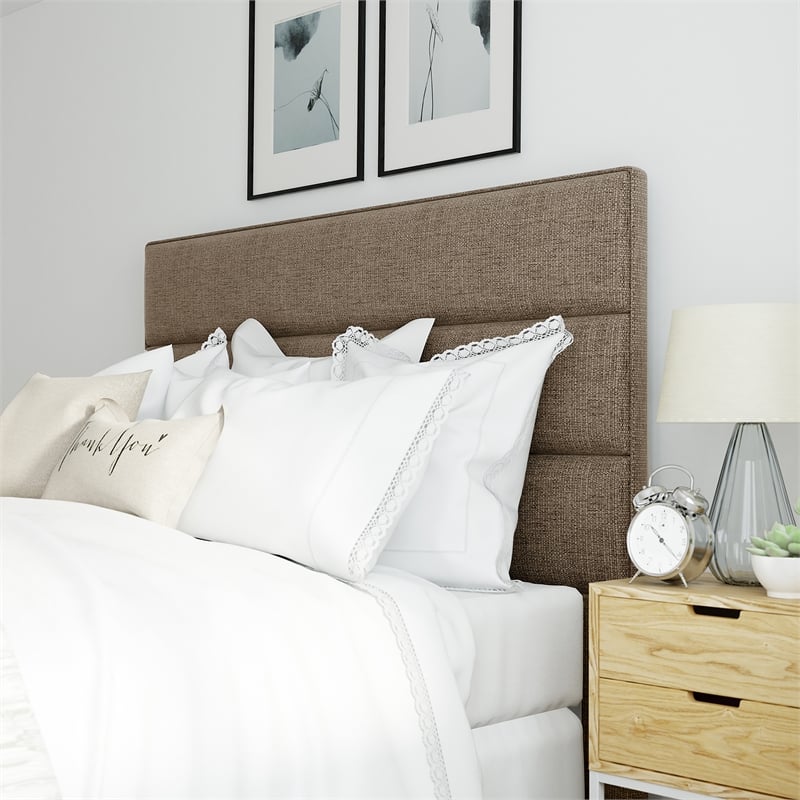 Serta Palisades Queen Upholstered Headboard in Brown