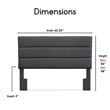 Serta Palisades Queen Upholstered Headboard in Charcoal Gray