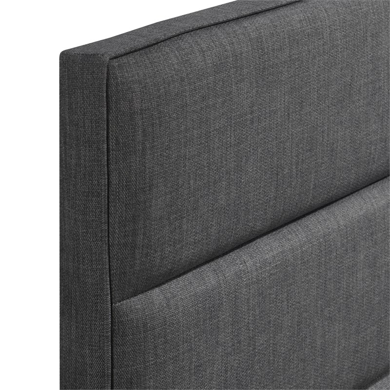 Serta Palisades Queen Upholstered Headboard in Charcoal Gray
