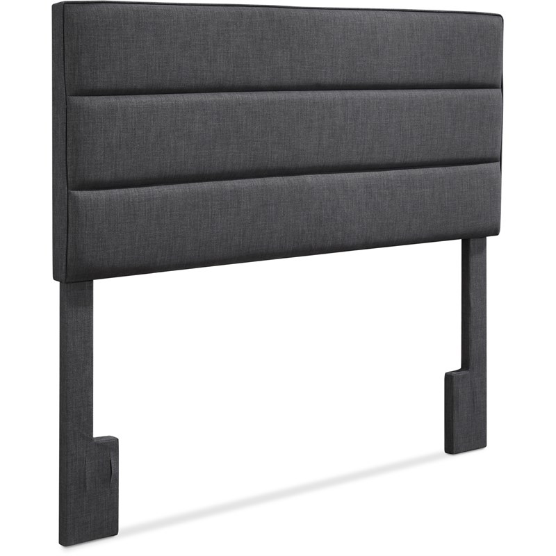 Serta Palisades Queen Upholstered Headboard in Charcoal Gray