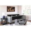 Serta Palisades 86 Reversible Small Space Sectional with Storage Soft Gray