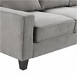Serta Palisades 86 Reversible Small Space Sectional with Storage Soft Gray