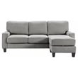 Serta Palisades 86 Reversible Small Space Sectional with Storage Soft Gray