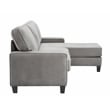 Serta Palisades 86 Reversible Small Space Sectional with Storage Soft Gray