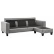 Serta Palisades 86 Reversible Small Space Sectional with Storage Soft Gray
