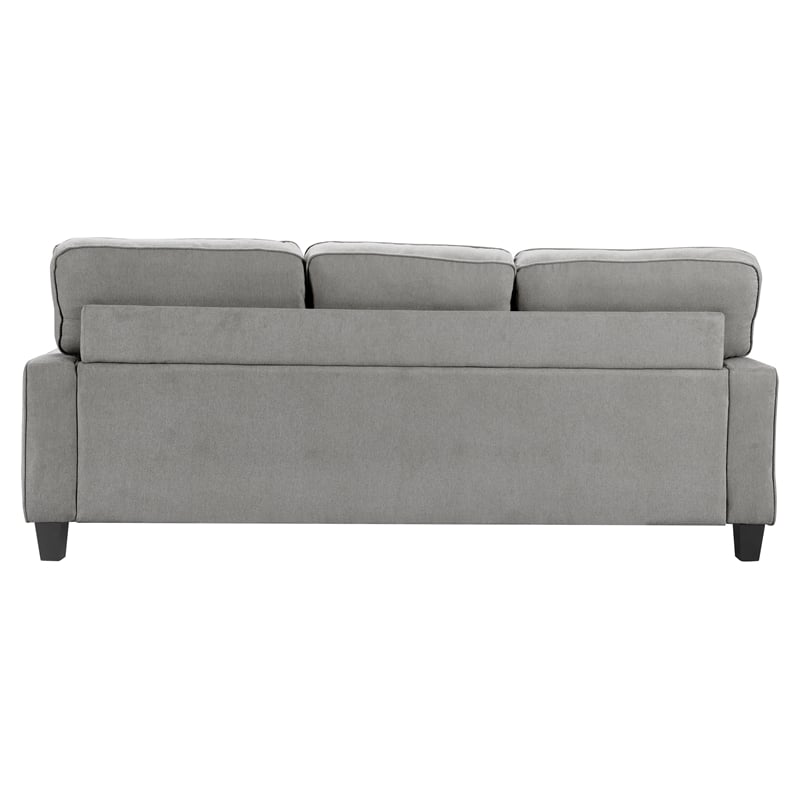 Serta Palisades 86 Reversible Small Space Sectional with Storage Soft Gray