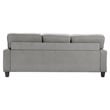 Serta Palisades 86 Reversible Small Space Sectional with Storage Soft Gray
