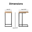 Serta Harton C Shape Side Table Natural