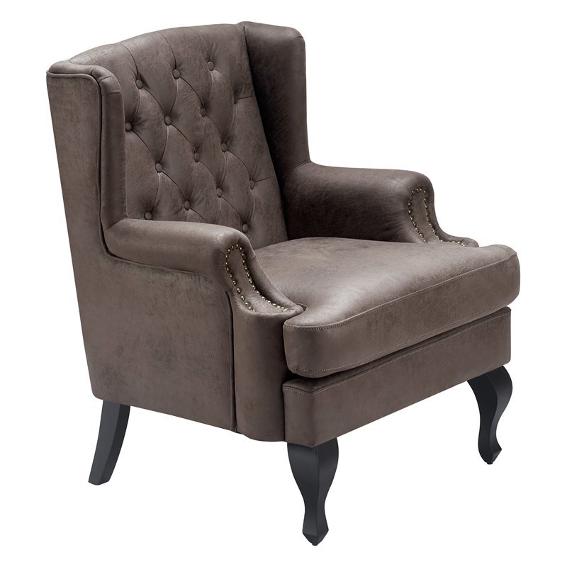 Serta Mason Tufted Faux Leather, Faux Leather Armchair