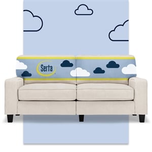 Serta Palisades 73&quot Track Arm Sofa with Removable Covers Cream White