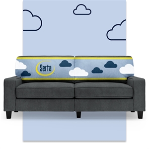 Serta Palisades 78&quot Track Arm Sofa with Removable Covers Charcoal