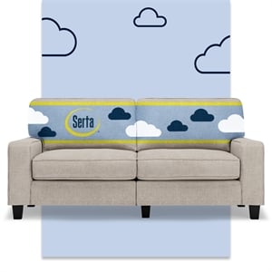 Serta Palisades 73&quot Track Arm Sofa with Removable Covers Light Gray