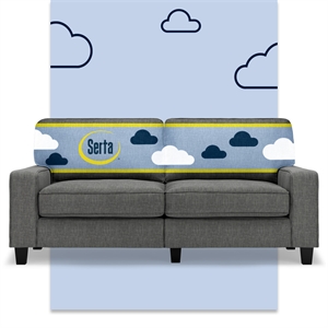 Serta Palisades 73&quot Track Arm Sofa with Removable Covers Gray