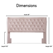 Lillian August Harlow Upholstered Headboard King Size Dusty Mauve