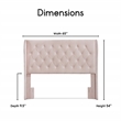 Serta at Home Lillian August Harlow Queen Size Headboard in Blush Pink