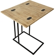 Serta Harton Rustic Expandable C Side Table Natural Brown