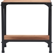 Serta Overland Side Table Wood and Black Metal