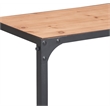 Serta Overland Side Table Wood and Black Metal