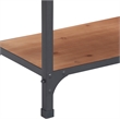 Serta Overland Side Table Wood and Black Metal