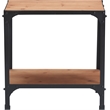 Serta Overland Side Table Wood and Black Metal