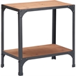 Serta Overland Side Table Wood and Black Metal