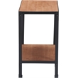 Serta Overland Side Table Wood and Black Metal