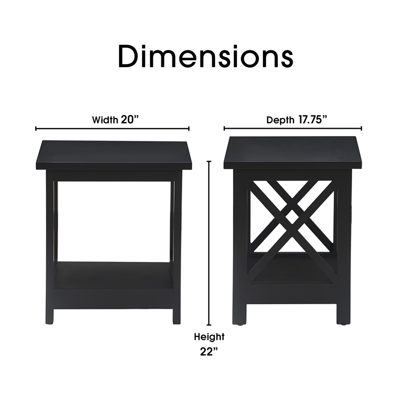 Serta Bismarck Side Table Black