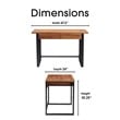 Serta Leighton Writing Desk Wood and Black Metal