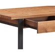 Serta Leighton Writing Desk Wood and Black Metal