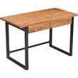 Serta Leighton Writing Desk Wood and Black Metal
