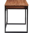 Serta Leighton Writing Desk Wood and Black Metal