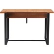 Serta Leighton Writing Desk Wood and Black Metal